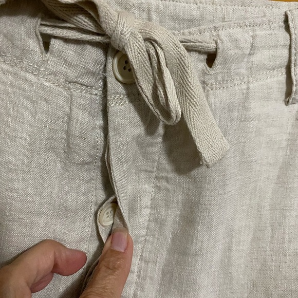 Perry Ellis Men’s Cream Colored Button Fly 100% Linen Pants.  34 X 30. - Picture 8 of 8